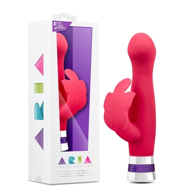 Aria Lotus Flutter G-Bölgesi ve Klitoris Uyarıcı 10 Fonksiyonlu Titreşimli Rabbit Vibratör