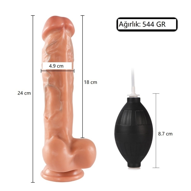 Arnold 25 Cm Orgazm Olabilen Damarlı Realistik Penis