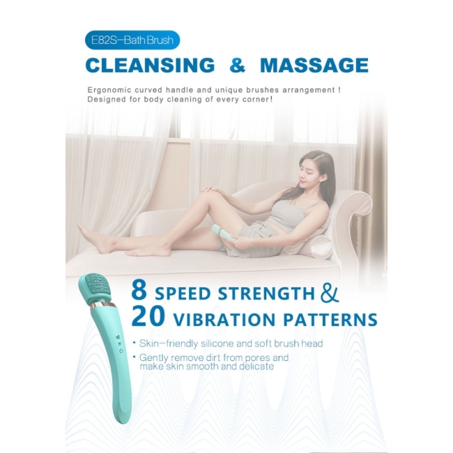 Bath Brush 8 Hızlı ve 20 Modlu Titreşimli Ekstra Uyarıcı Masaj Vibratörü