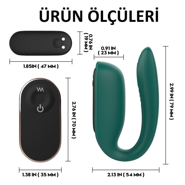 Baud Kumandalı 9 Modlu Titreşimli Çiftlere Özel Giyilebilen Vibratör