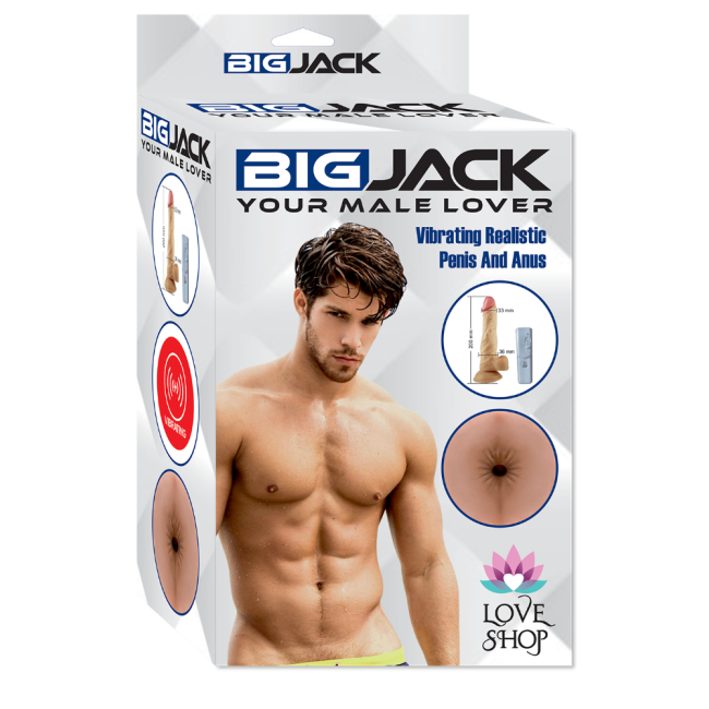 Big Jack 18 cm Titreşimli Penisli Şişme Erkek