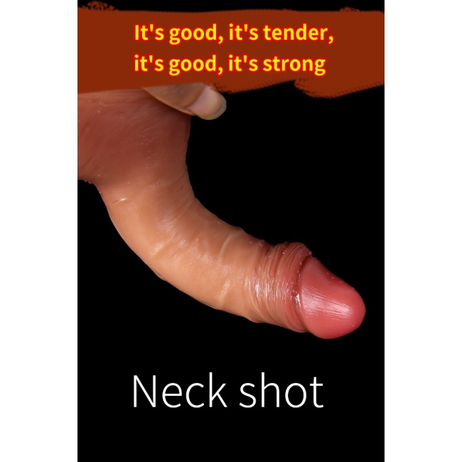 18 Cm Çift Katmanlı Ultra Yumuşak Realistik Kemerli Penis 