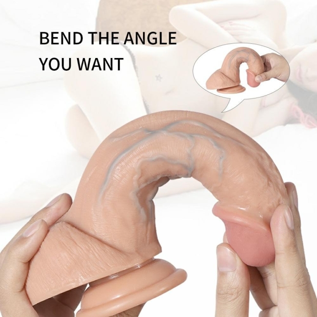 Bruce Ultra Gerçekçi Yumuşak Çift Katmanlı 20 Cm Kemerli Penis Dildo