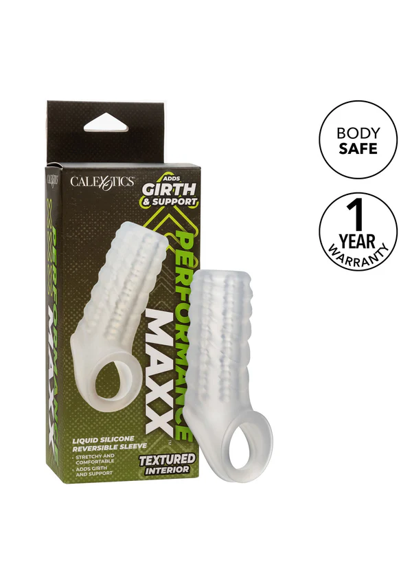 Calexotıcs Silikon Testis Destekli Yarım Penis Kılıfı