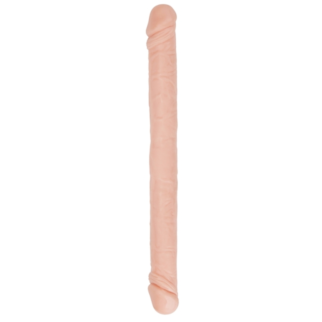 Çift Taraflı 45 Cm Damarlı Bükülebilen Ultra Gerçekçi Lezbiyen Penis
