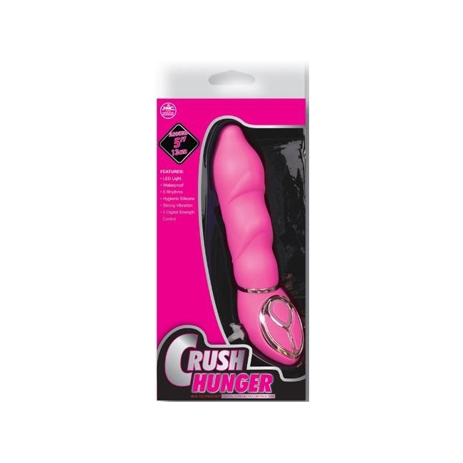 Crush Hunger Dijital Güç Kontrollü Pembe 2 Titreşimli Vibratör
