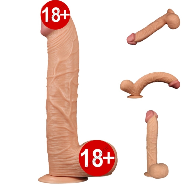Damarlı King Sized  30 Cm Dev Realistik Penis 