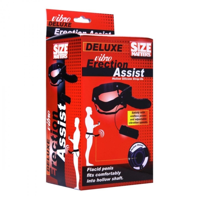 Deluxe Vibro Erection Destekli İçi Boş Strap On Dildo