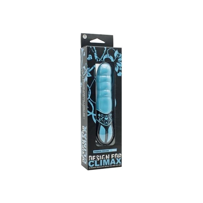 Design For Climax 10 Fonksiyonlu Led Işıklı Titreşimli Modern Turkuaz Vibratör