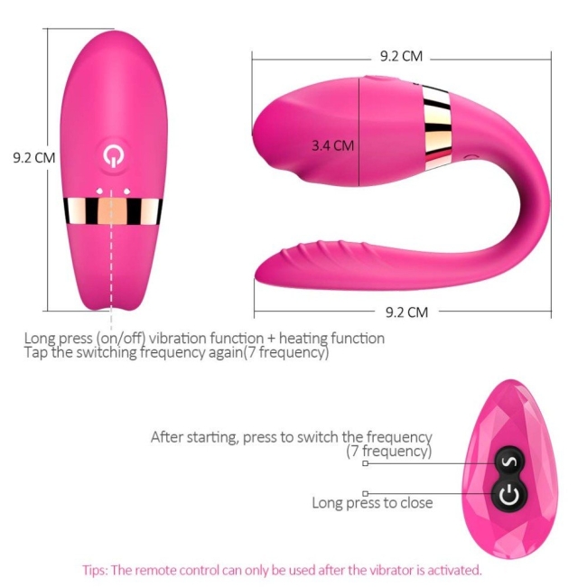 Dibe Kumandlı  Giyilebilen Klitoris Uyarıcı 7 Modlu Titreşimli Vibratör