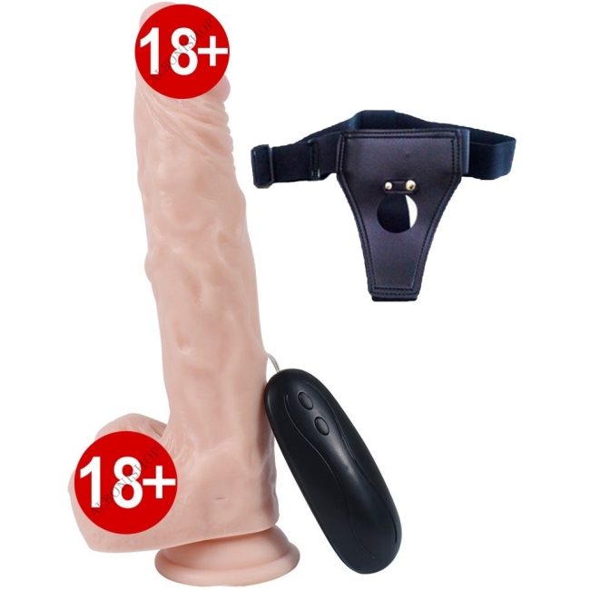 Dildo Series Hero 21 Cm 10 Modlu Titreşimli Strap On Realistik Penis