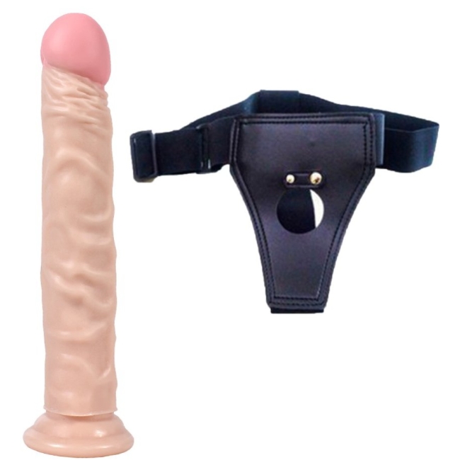 Dildo Series Luxman 24 Cm Bükülebilir Esnek Belden Bağlamalı Kemerli Penis