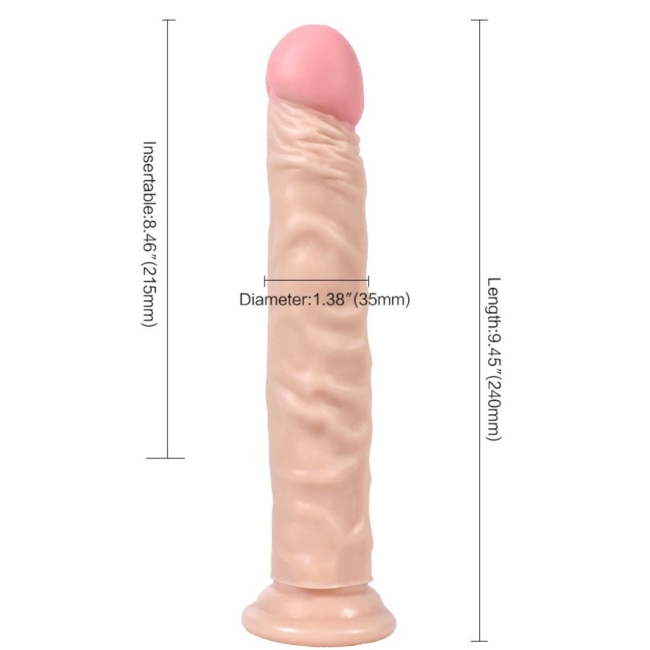 Dildo Series Luxman 24 Cm Bükülebilir Esnek Belden Bağlamalı Kemerli Penis