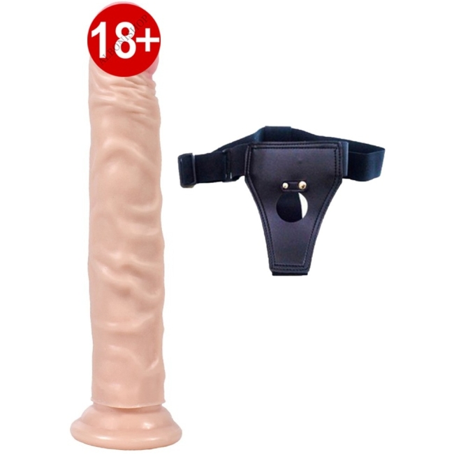 Dildo Series Luxman 24 Cm Bükülebilir Esnek Belden Bağlamalı Kemerli Penis