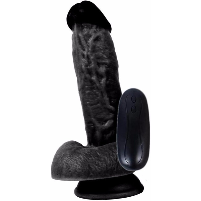 Dildo Series Siyah 15 Cm 10 Modlu Titreşimli Realistik Penis