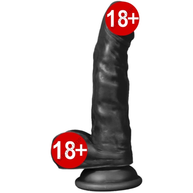 Dildo Series Siyah Hunk Eagle 17 Cm Esnek  Realistik Penis Dildo