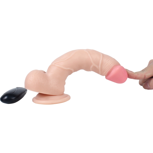 Dildo Series 19 Cm 10 Modlu Belden Bağlamalı Titreşimli Realistik Penis
