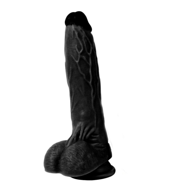 Dildo Series Siyah Dragon 21 Cm Belden Bağlamalı Realistik Penis