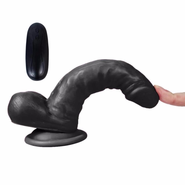 Dildo Series Siyah Hunk 15 Cm 10 Modlu Titreşimli Realistik Penis	