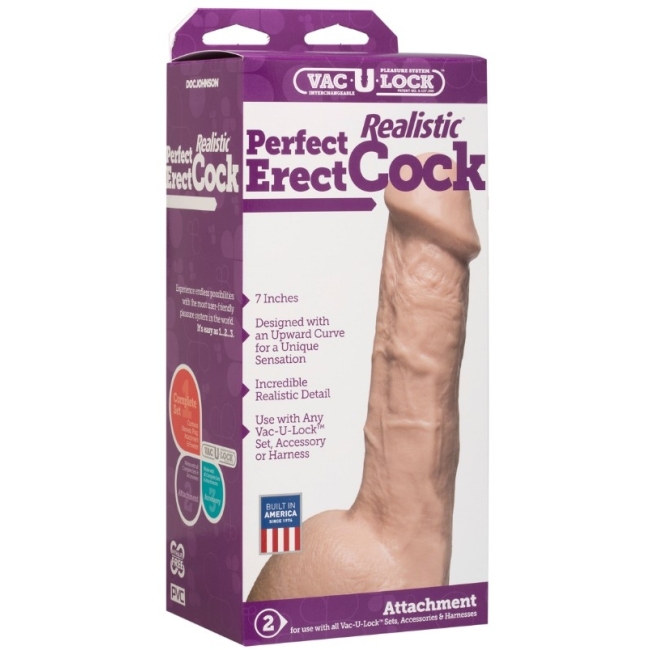 Doc Johson Perfect Erect 7 İnch Realistik Damarlı Penis Dildo