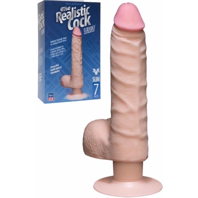 Doc Jonhson The Realistik Kock Özel Ur3 Dokulu Slim 7 Titreşimli Dildo