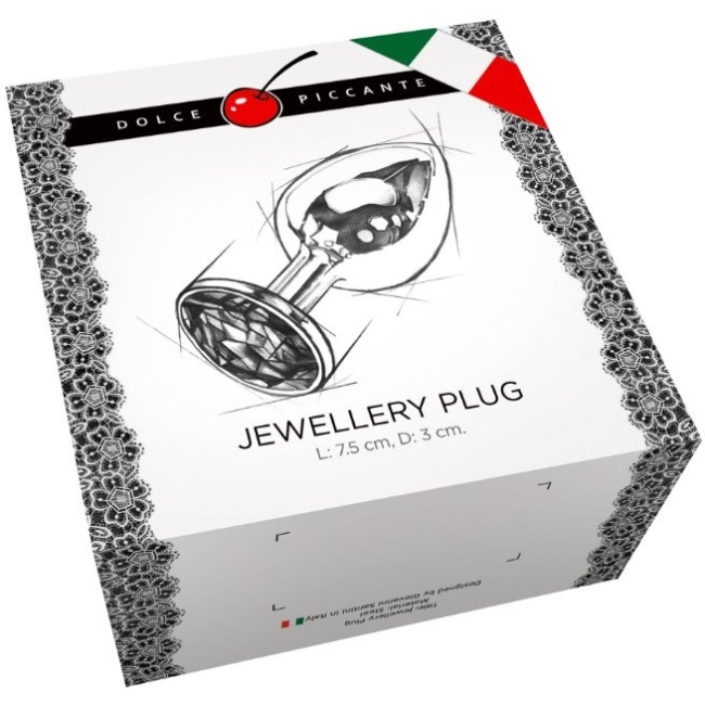 Dolce Piccante Lüks Silikon Mavi Plug Taşlı Model