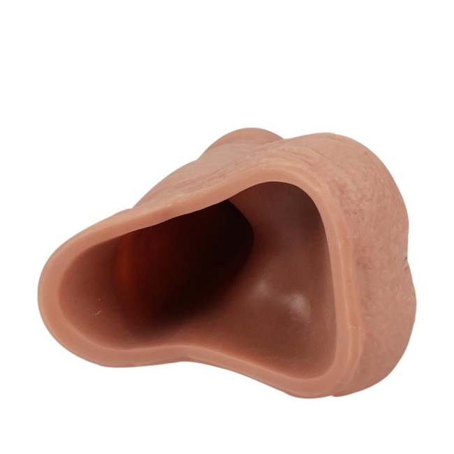 Double Layer 21 cm Özel Üretim Çift Katmanlı Realistik Penis Kılıfı 