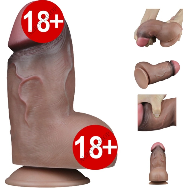 Dual Layer Platinyum Silikon 18 Cm Ultra Gerçekci Realistik Penis