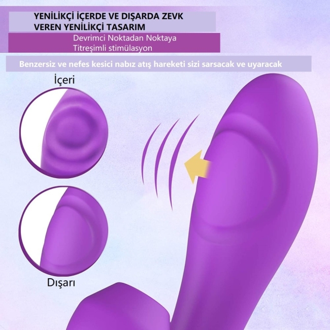 Faith Titreşimli&Klitoris Emiş ve Uç Kısmı Dalgalanma Etkili Rabbit Vibratör