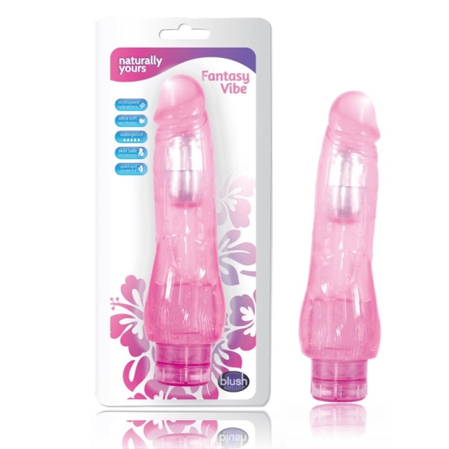 Fantasy Vıbe 7.3 Long 18 cm Pembe Şeffaf Jel Dildo