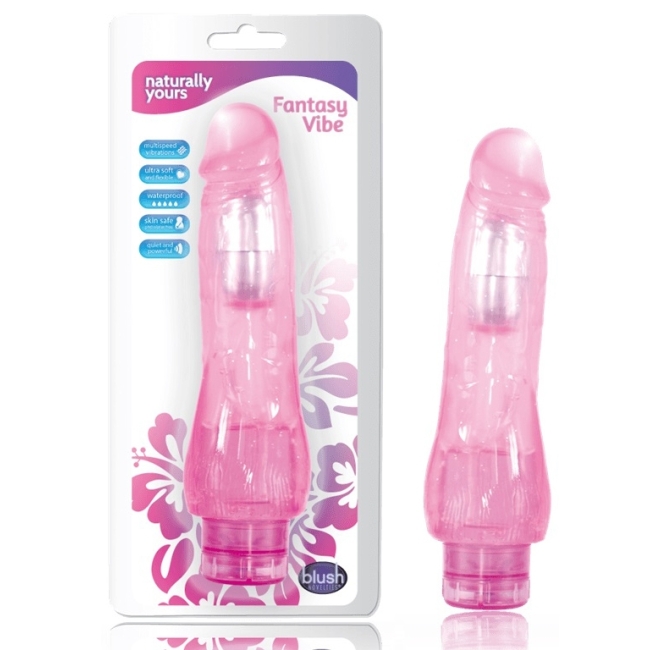 Fantasy Vıbe 7.7 Long 20 cm Pembe Şeffaf Jel Dildo