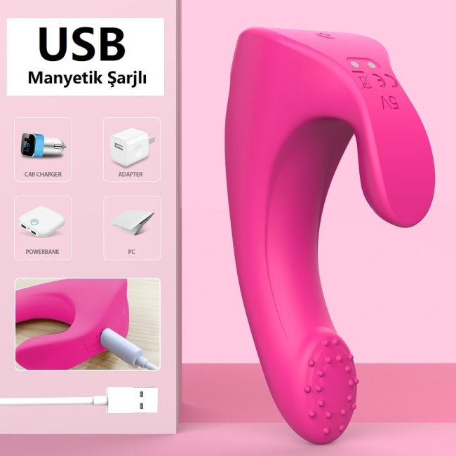 Finger Gun 9 Modlu Titreşimli Çift Bölge Temaslı Parmak Vibratör