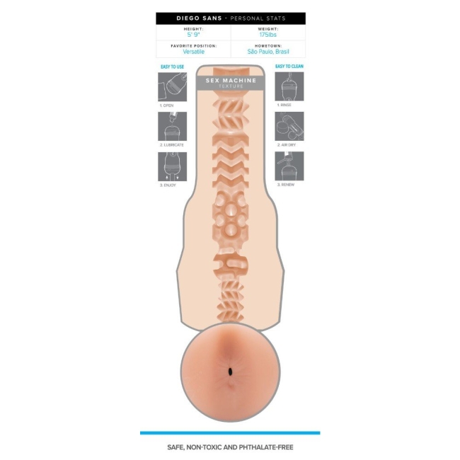 Fleshlight Fleshjack Boys Diego Sans Sex Machine Anal Mastürbatör
