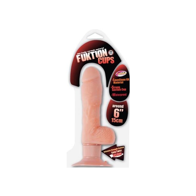 Fuktion Cups Vantuzlu Love Clone 15 cm Titreşimli Realistik Vibratör
