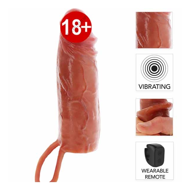 Get Real Hydrated Skin 16 Cm Çift Katmanlı Titreşimli Silikon Penis Kılıfı