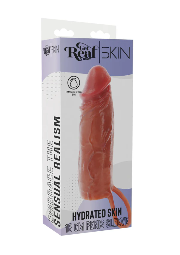 Get Real Hydrated Skin Çift Katmanlı 16 Cm Realistik Silikon Penis Kılıfı
