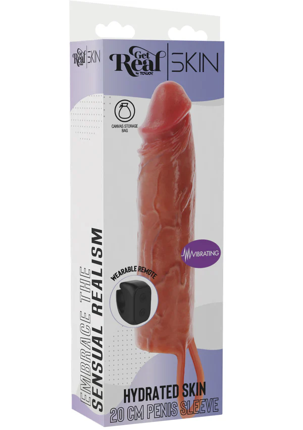 Get Real Hydrated Skin 20 Cm Çift Katmanlı Titreşimli Silikon Penis Kılıfı