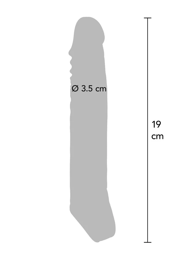 GetReal Extension Uzatmalı 19 Cm Silikon Penis Kılıfı