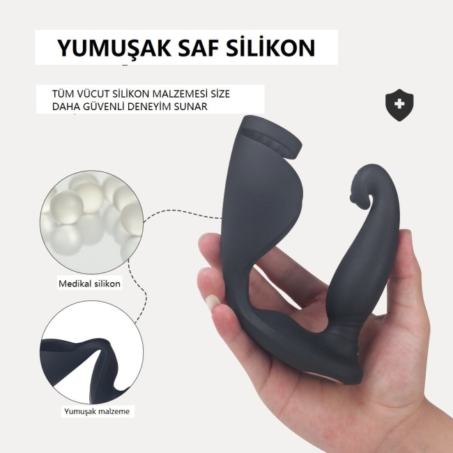 Raptor 9 Modlu Titreşimli Şarjlı Prostat Vibratör & Penis Halkası