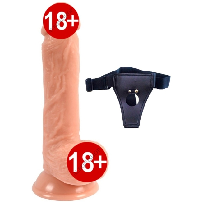 Hales Cock 23 Cm Gerçekçi Yumuşak Belden Bağlamalı Realistik Penis