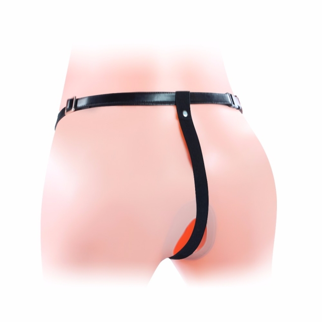 İçi Boş Titreşimli Unisex Kullanılabilen 17 Cm Belden Bağlamalı Penis 