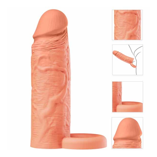 Inferno 15 Cm Liquid Gerçekçi Silicone Realistik Penis Kılıfı	