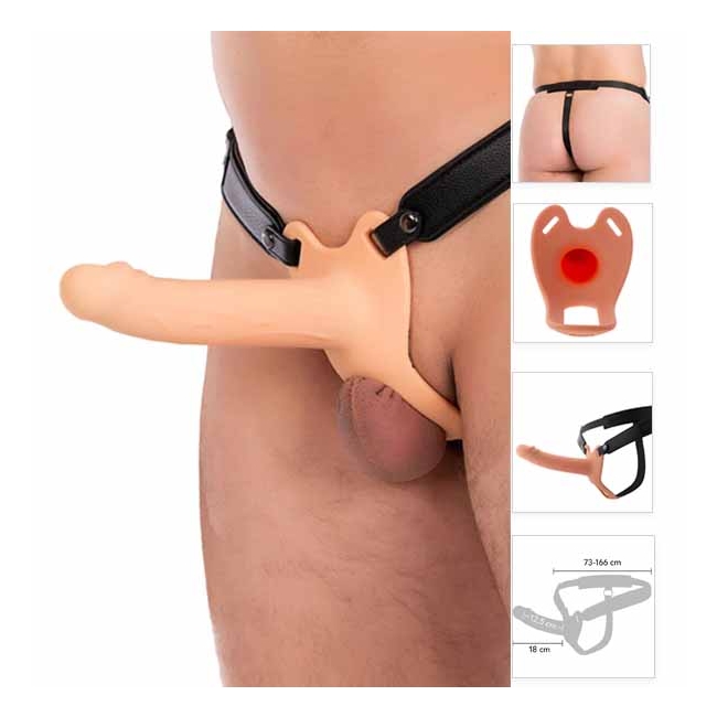 Inferno 18 Cm Belden Bağlamalı İçi Boş Penis