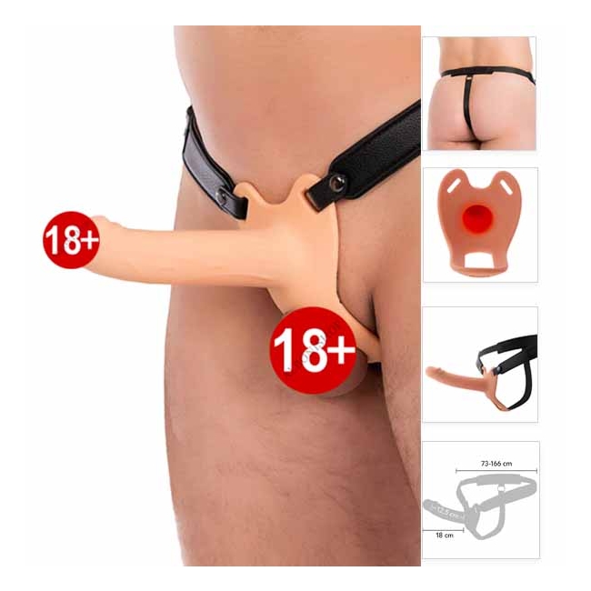 Inferno 18 Cm Belden Bağlamalı İçi Boş Penis