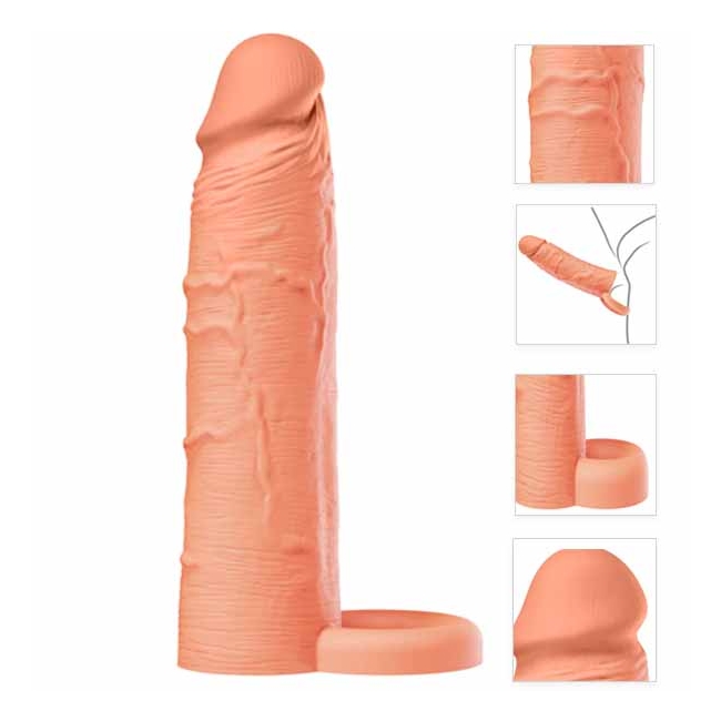 Inferno 18 Cm Liquid Silicone Realistik Penis Kılıfı