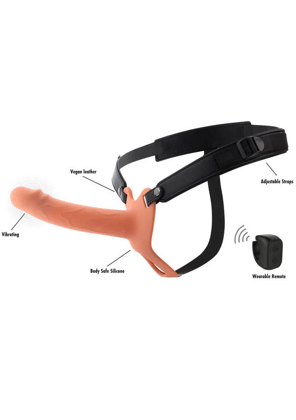 Inferno 18 Cm Titreşimli İçi Boş Belden Bağlamalı Realistik Penis