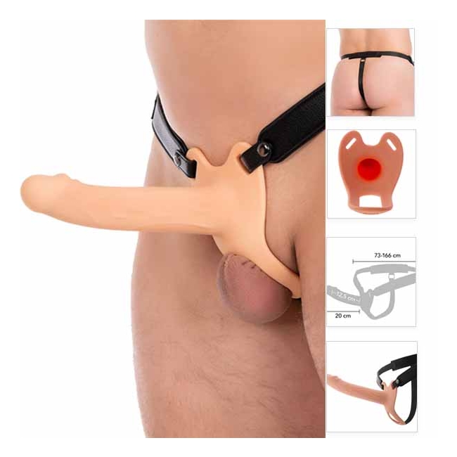 Inferno 20 Cm İçi Boş Strap On Penis