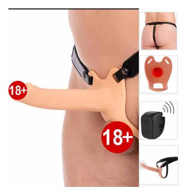 Inferno 20 Cm Titreşimli Belden Bağlamalı İçi Boş Realistik Penis