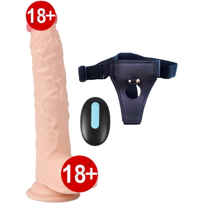 Jeff Swaying Uzaktan Kumandalı 10 Modlu Titreşimli 23 Cm Takma Penis