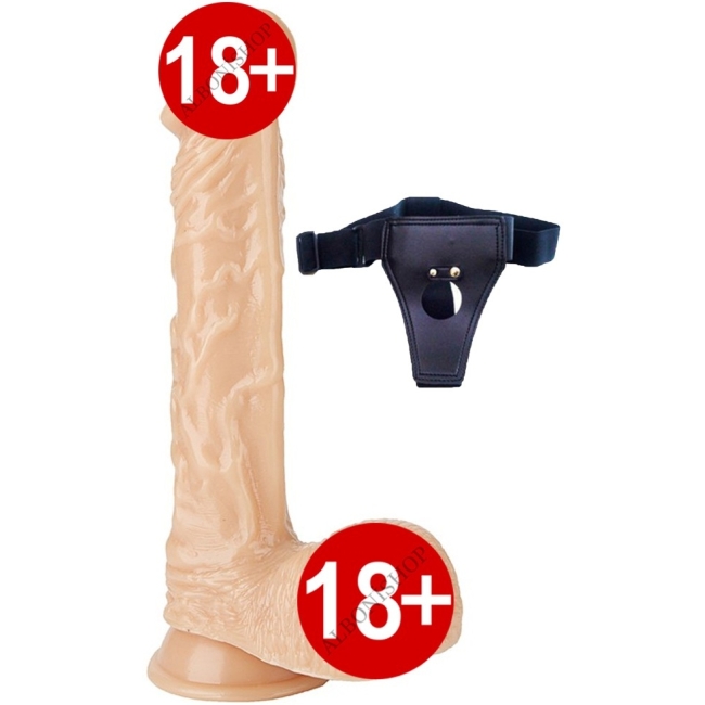 Jonas 22 cm Vantuzlu Belden Bağlamalı Penis